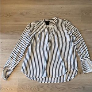 Ann Taylor button down with pleated sleeves